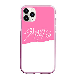 Чехол iPhone 11 Pro матовый Stray Kids pink and white, цвет: 3D-розовый