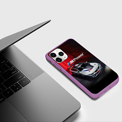 Чехол iPhone 11 Pro матовый BMW M4 GT4 - Motorsport, цвет: 3D-фиолетовый — фото 2