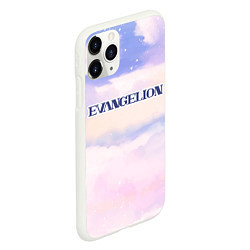 Чехол iPhone 11 Pro матовый Evangelion sky clouds, цвет: 3D-белый — фото 2