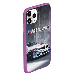 Чехол iPhone 11 Pro матовый BMW M4 GT4 - racing team - motorsport, цвет: 3D-фиолетовый — фото 2