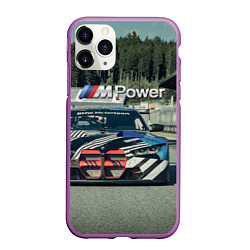 Чехол iPhone 11 Pro матовый BMW M Power - Motorsport - Racing team, цвет: 3D-фиолетовый