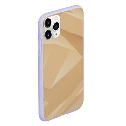 Чехол iPhone 11 Pro матовый Золотистые абстрактные геометрические фигуры, цвет: 3D-светло-сиреневый — фото 2