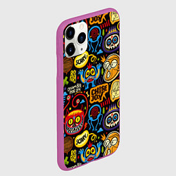 Чехол iPhone 11 Pro матовый Ужастики и монстры, цвет: 3D-фиолетовый — фото 2