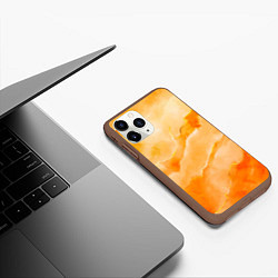Чехол iPhone 11 Pro матовый Оранжевое настроение, цвет: 3D-коричневый — фото 2