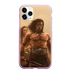 Чехол iPhone 11 Pro матовый Conan Barbarian, цвет: 3D-розовый