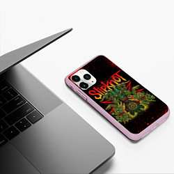 Чехол iPhone 11 Pro матовый Slipknot satan, цвет: 3D-розовый — фото 2