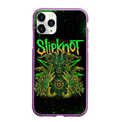 Чехол iPhone 11 Pro матовый Slipknot green satan, цвет: 3D-фиолетовый