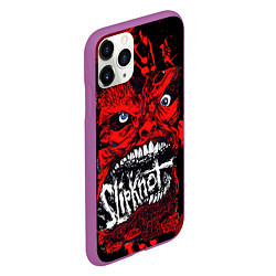 Чехол iPhone 11 Pro матовый Slipknot red blood, цвет: 3D-фиолетовый — фото 2