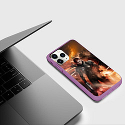 Чехол iPhone 11 Pro матовый Mass Effect N7 - Jane Shepard, цвет: 3D-фиолетовый — фото 2