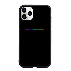 Чехол iPhone 11 Pro матовый Радужный эквалайзер, цвет: 3D-черный