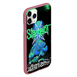 Чехол iPhone 11 Pro матовый Slipknot monster, цвет: 3D-малиновый — фото 2