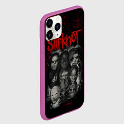 Чехол iPhone 11 Pro матовый Slipknot dark, цвет: 3D-фиолетовый — фото 2