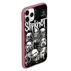 Чехол iPhone 11 Pro матовый Slipknot Black, цвет: 3D-малиновый — фото 2