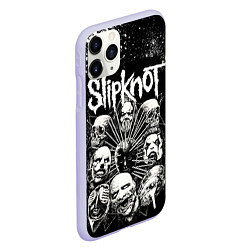 Чехол iPhone 11 Pro матовый Slipknot Black, цвет: 3D-светло-сиреневый — фото 2
