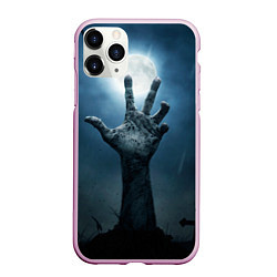 Чехол iPhone 11 Pro матовый Zombie night party, цвет: 3D-розовый