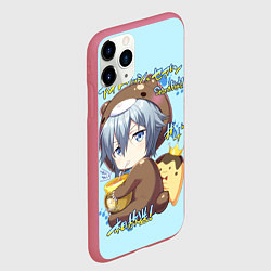 Чехол iPhone 11 Pro матовый Тамаки Йоцуба - Семёрка идолов, цвет: 3D-малиновый — фото 2