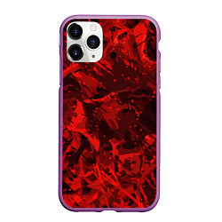 Чехол iPhone 11 Pro матовый Красные кляксы, цвет: 3D-фиолетовый