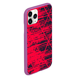 Чехол iPhone 11 Pro матовый Black & Red, цвет: 3D-фиолетовый — фото 2