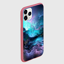 Чехол iPhone 11 Pro матовый Спящий космос, цвет: 3D-малиновый — фото 2