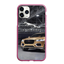 Чехол iPhone 11 Pro матовый Jaguar - зачётное точило!, цвет: 3D-малиновый