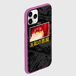 Чехол iPhone 11 Pro матовый Makima eyes - человек бензопила, цвет: 3D-фиолетовый — фото 2