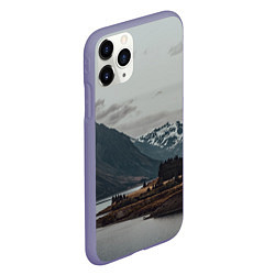 Чехол iPhone 11 Pro матовый Островoк на озере, цвет: 3D-серый — фото 2