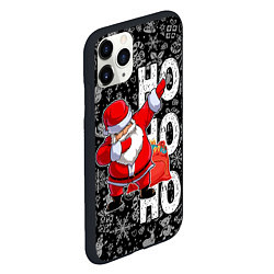 Чехол iPhone 11 Pro матовый Santa Claus, dabbing, through the snow, цвет: 3D-черный — фото 2