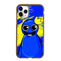 Чехол iPhone 11 Pro матовый Радужные друзья радостный Синий, цвет: 3D-коричневый