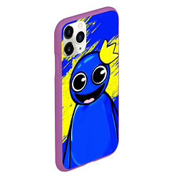 Чехол iPhone 11 Pro матовый Радужные друзья радостный Синий, цвет: 3D-фиолетовый — фото 2