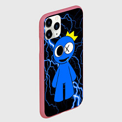 Чехол iPhone 11 Pro матовый Радужные друзья Синий молния, цвет: 3D-малиновый — фото 2