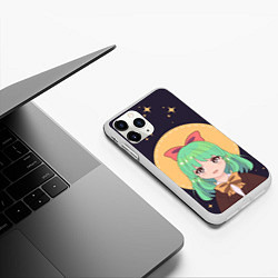 Чехол iPhone 11 Pro матовый Девочка аниме - Anime girl, цвет: 3D-белый — фото 2