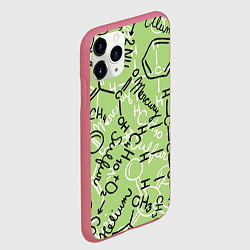 Чехол iPhone 11 Pro матовый Химия в хаосе, цвет: 3D-малиновый — фото 2
