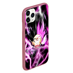 Чехол iPhone 11 Pro матовый Драгон Бол Гоку Блек Dragon Ball, цвет: 3D-малиновый — фото 2