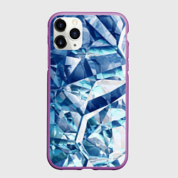 Чехол iPhone 11 Pro матовый Рассеивающие кристаллы, цвет: 3D-фиолетовый
