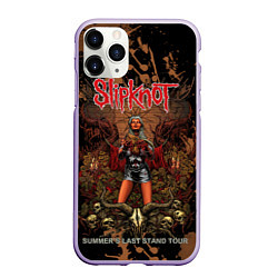 Чехол iPhone 11 Pro матовый Slipknot satan girl, цвет: 3D-светло-сиреневый