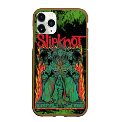 Чехол iPhone 11 Pro матовый Slipknot green satan, цвет: 3D-коричневый