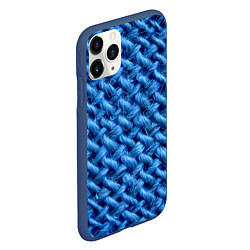 Чехол iPhone 11 Pro матовый Грубая вязка - Fashion 2099, цвет: 3D-тёмно-синий — фото 2