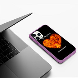 Чехол iPhone 11 Pro матовый Explosions - Three Days Grace, цвет: 3D-фиолетовый — фото 2