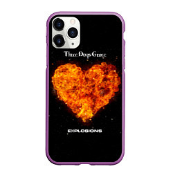 Чехол iPhone 11 Pro матовый Explosions - Three Days Grace, цвет: 3D-фиолетовый