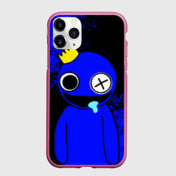 Чехол iPhone 11 Pro матовый Радужные друзья: улыбчивый Синий, цвет: 3D-малиновый