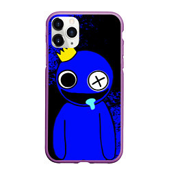 Чехол iPhone 11 Pro матовый Радужные друзья: улыбчивый Синий, цвет: 3D-фиолетовый
