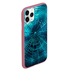 Чехол iPhone 11 Pro матовый Halloween паутина, цвет: 3D-малиновый — фото 2