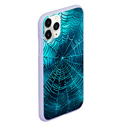 Чехол iPhone 11 Pro матовый Halloween паутина, цвет: 3D-светло-сиреневый — фото 2