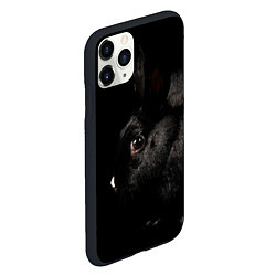 Чехол iPhone 11 Pro матовый Чёрный большой кролик, цвет: 3D-черный — фото 2