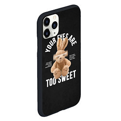 Чехол iPhone 11 Pro матовый Rabbit too sweet, цвет: 3D-черный — фото 2
