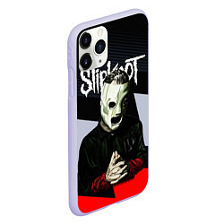 Чехол iPhone 11 Pro матовый Slipknot абстракция, цвет: 3D-светло-сиреневый — фото 2