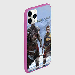 Чехол iPhone 11 Pro матовый God of war ragnarok-God of War: Рагнарёк, цвет: 3D-фиолетовый — фото 2
