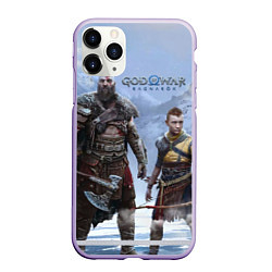 Чехол iPhone 11 Pro матовый God of war ragnarok-God of War: Рагнарёк, цвет: 3D-светло-сиреневый