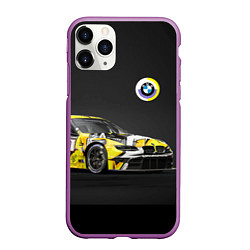 Чехол iPhone 11 Pro матовый BMW Motorsport - Racing team, цвет: 3D-фиолетовый