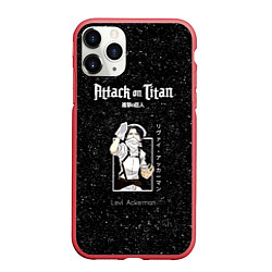 Чехол iPhone 11 Pro матовый Attack on Titan Levi Ackerman, цвет: 3D-красный